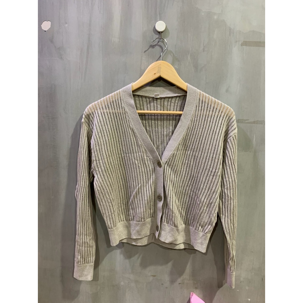 Cardigan lưới Uniqlo hai tay Tình trạng mới