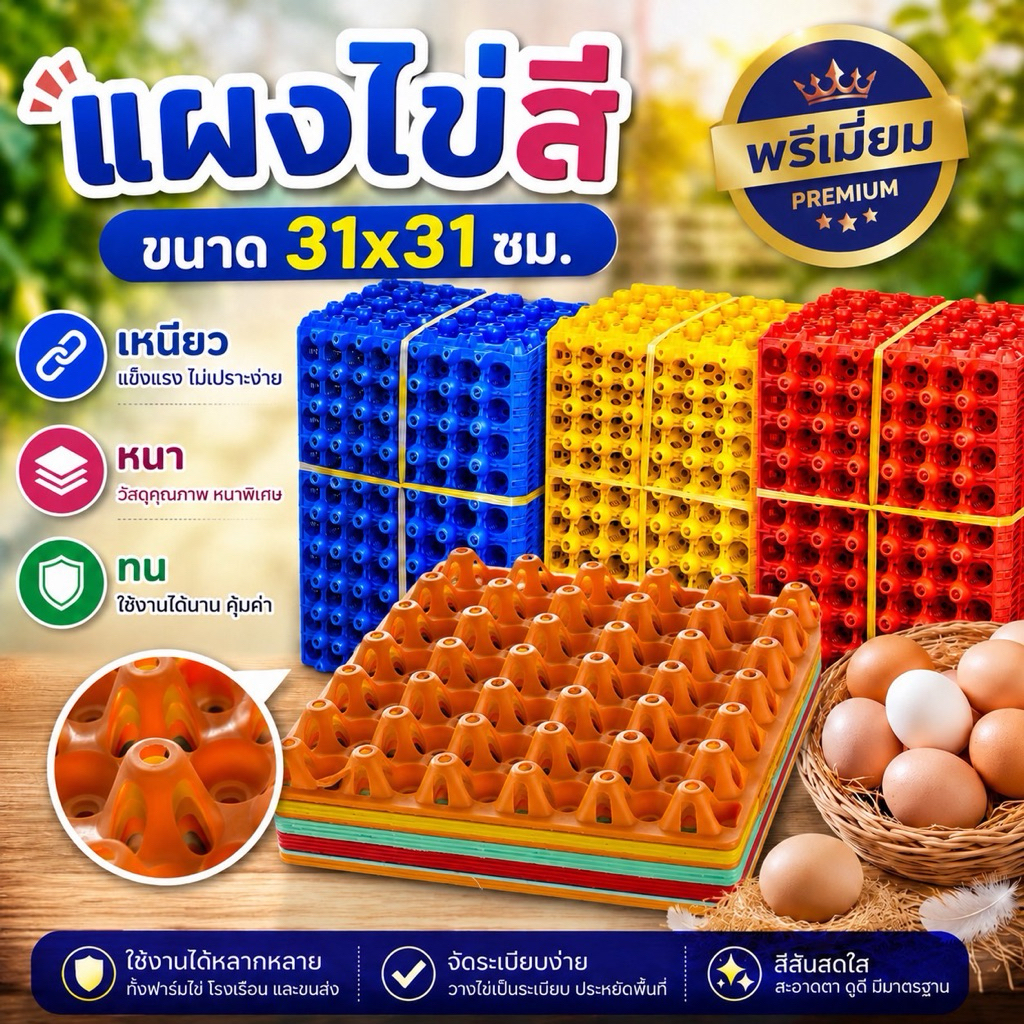 Bảng trứng lớn (Size 31x31 Cm.)Mới Có Thể Giữ 30 Trứng