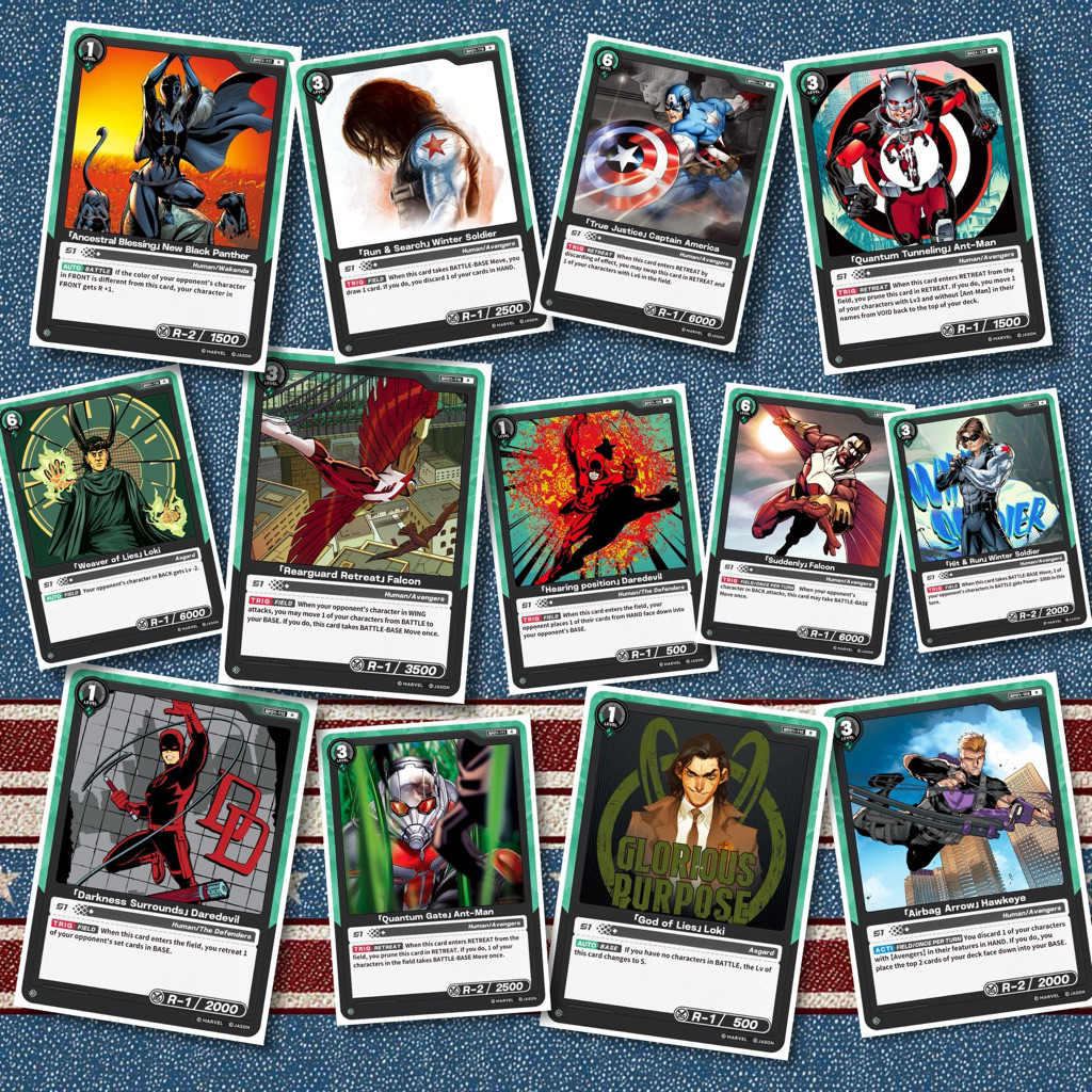 Marvel Hero Rush BP01 "Xanh hiếm" 13 loại