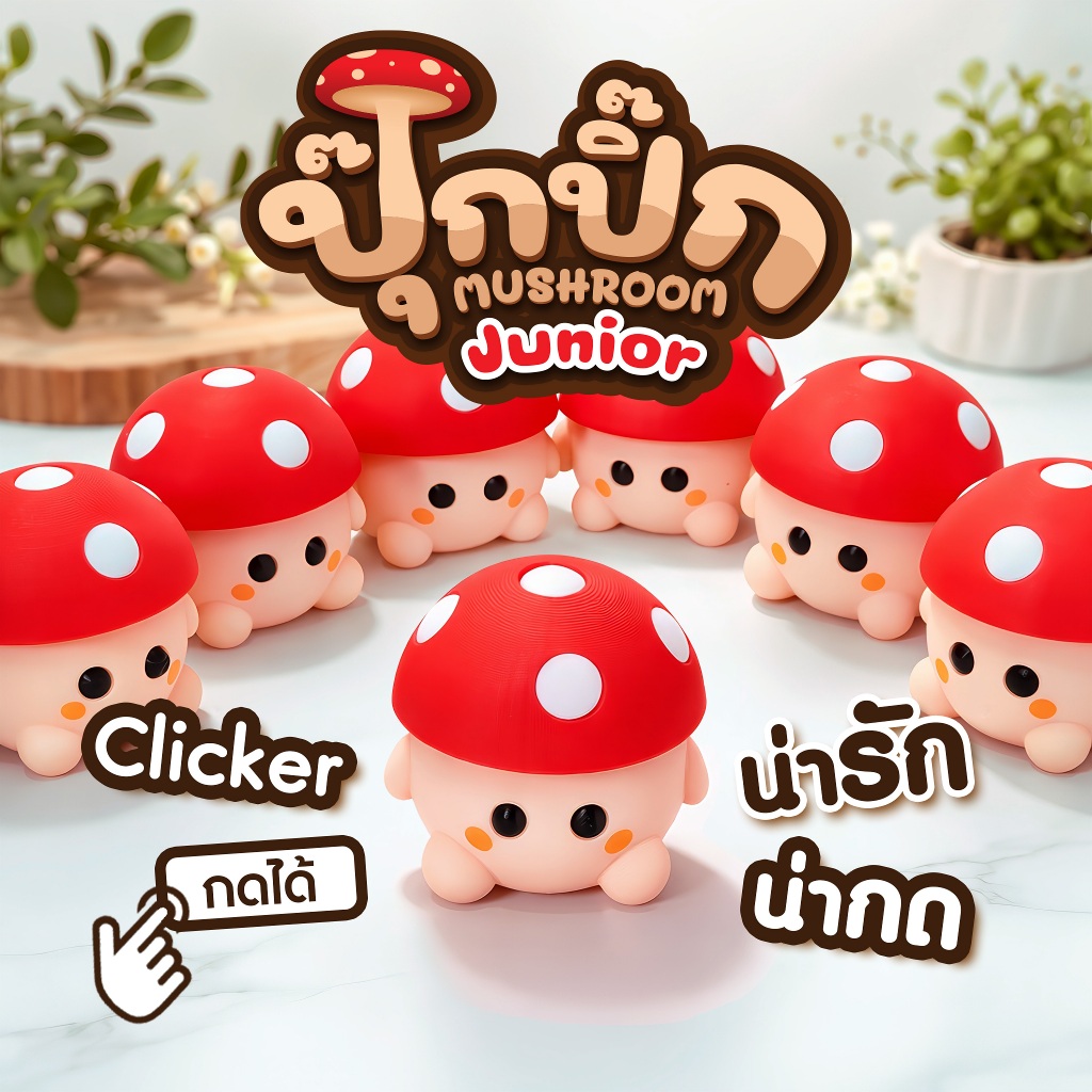 Clicker Fidget Nhỏ Nấm Bấm Để Giảm Căng Thẳng Junior 3DPrint Trang Trí Bàn