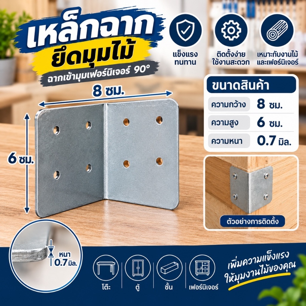 Góc thép để giữ thùng gỗ Độ dày nhôm 0,7 Mm. Kích thước 40x40x60 Lỗ 4 Tự Làm Gắn Công Việc. 10 miếng