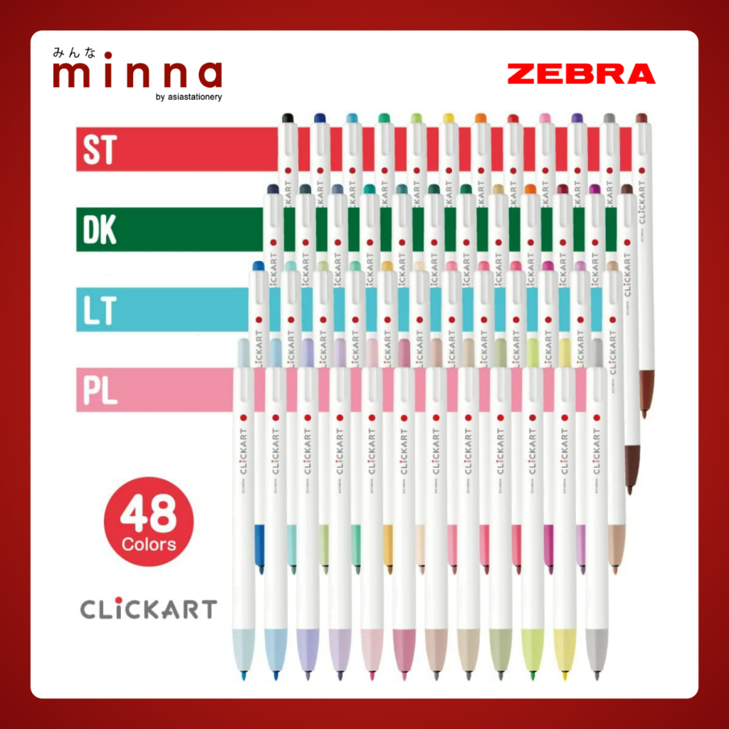 ZEBRA Clickart Set 12C Bút đánh dấu-Máy ép chống nước