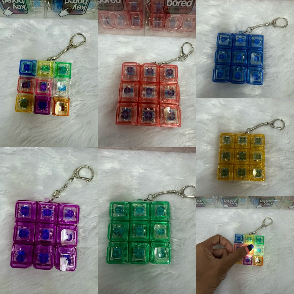 ️ Key Keyboard Core Test Đồ chơi LED Giảm căng thẳng DIY Fidget Keycap Móc khóa Quà tặng