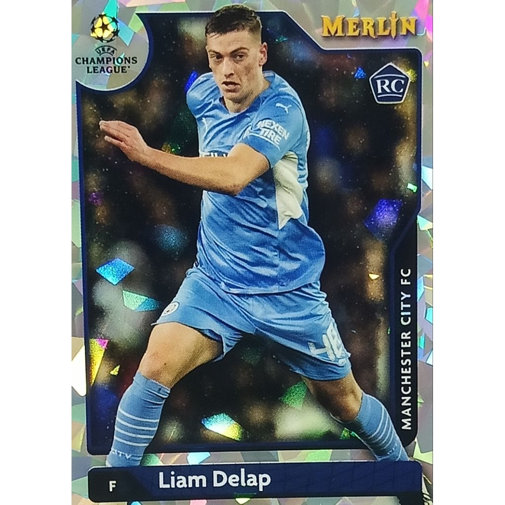 2021-22 Topps Merlin Chrome UEFA Liam Delap RC Manchester City 123 / 250