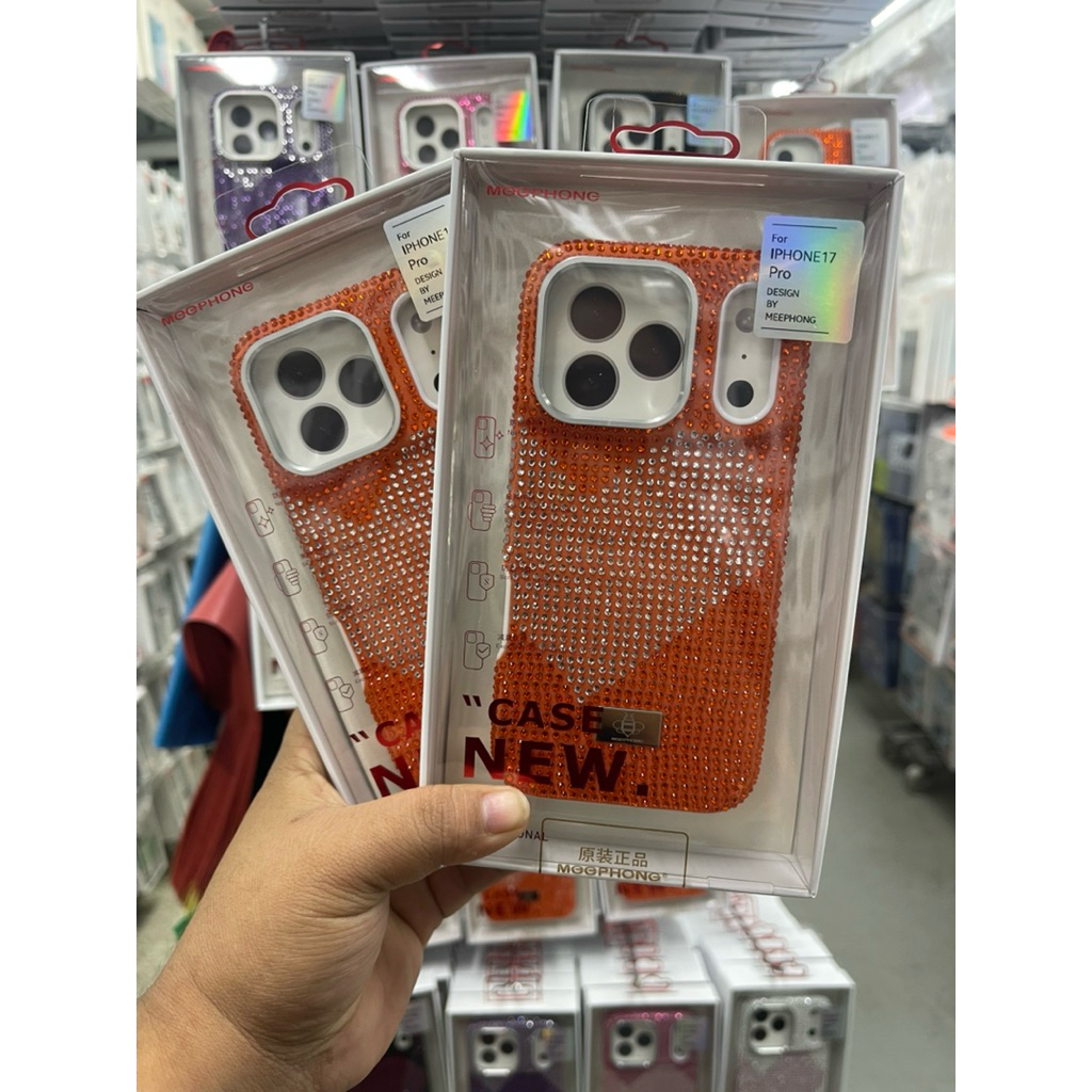 Ốp lưng Mephone Heart Diamond Orange i17 / 17Pro / 17Air / 17Promax