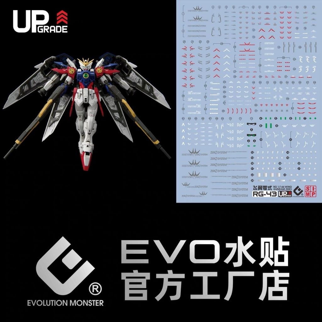 RG Wing Gundam Zero EVO Decal