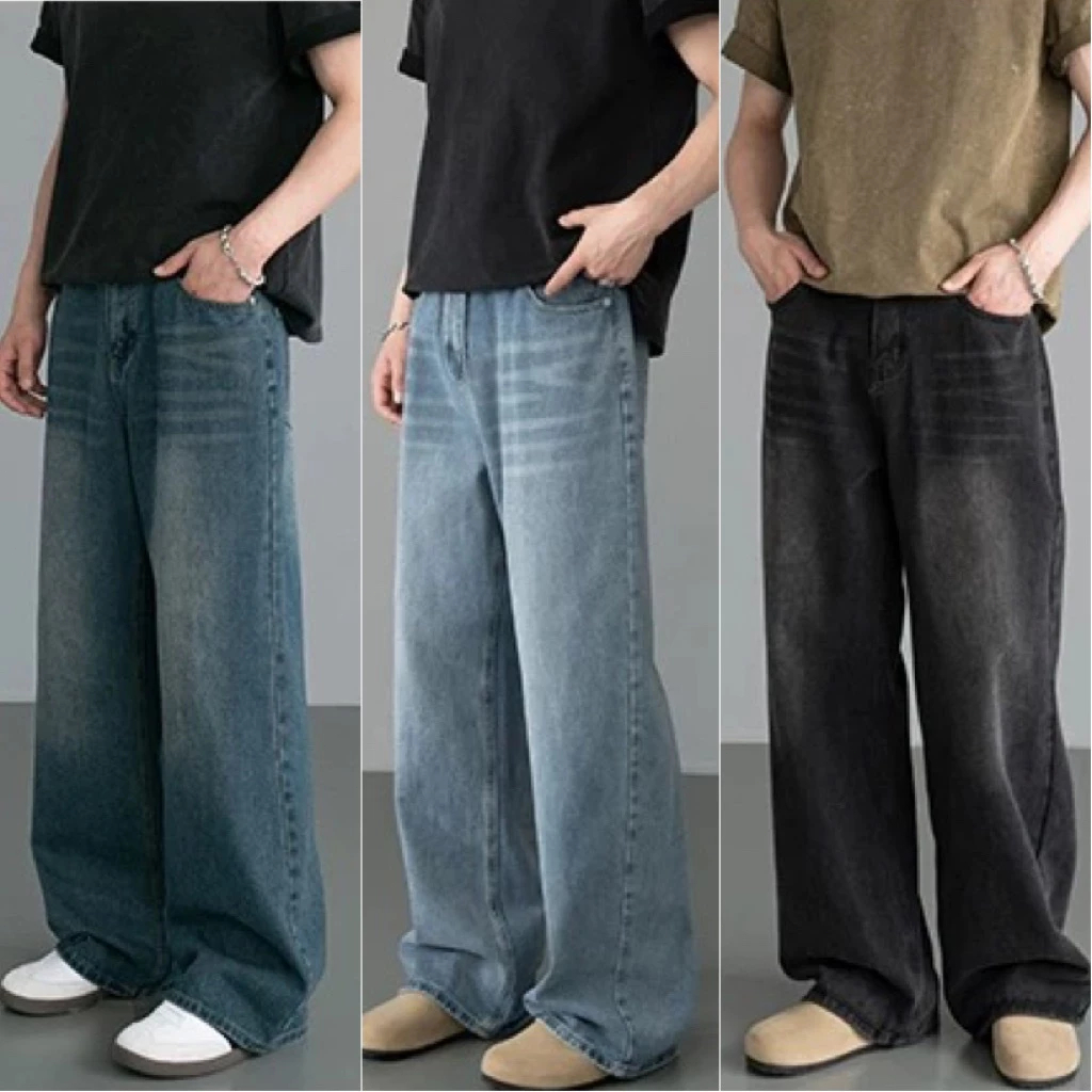 KK Quần jean ống rộng Lisa Barrel Green Rust Washed S-3XL