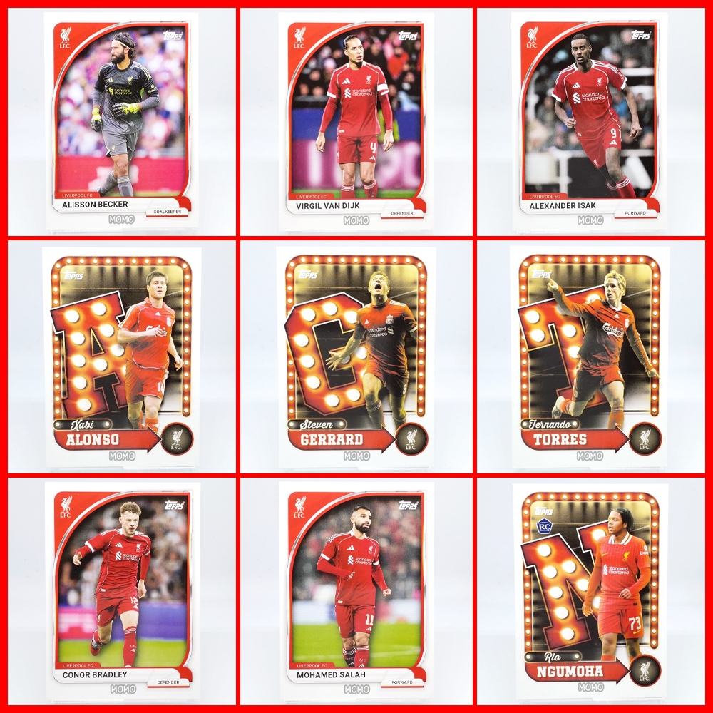 Thẻ bóng đá Liverpool 2025-26 Topps Collector Thiếc