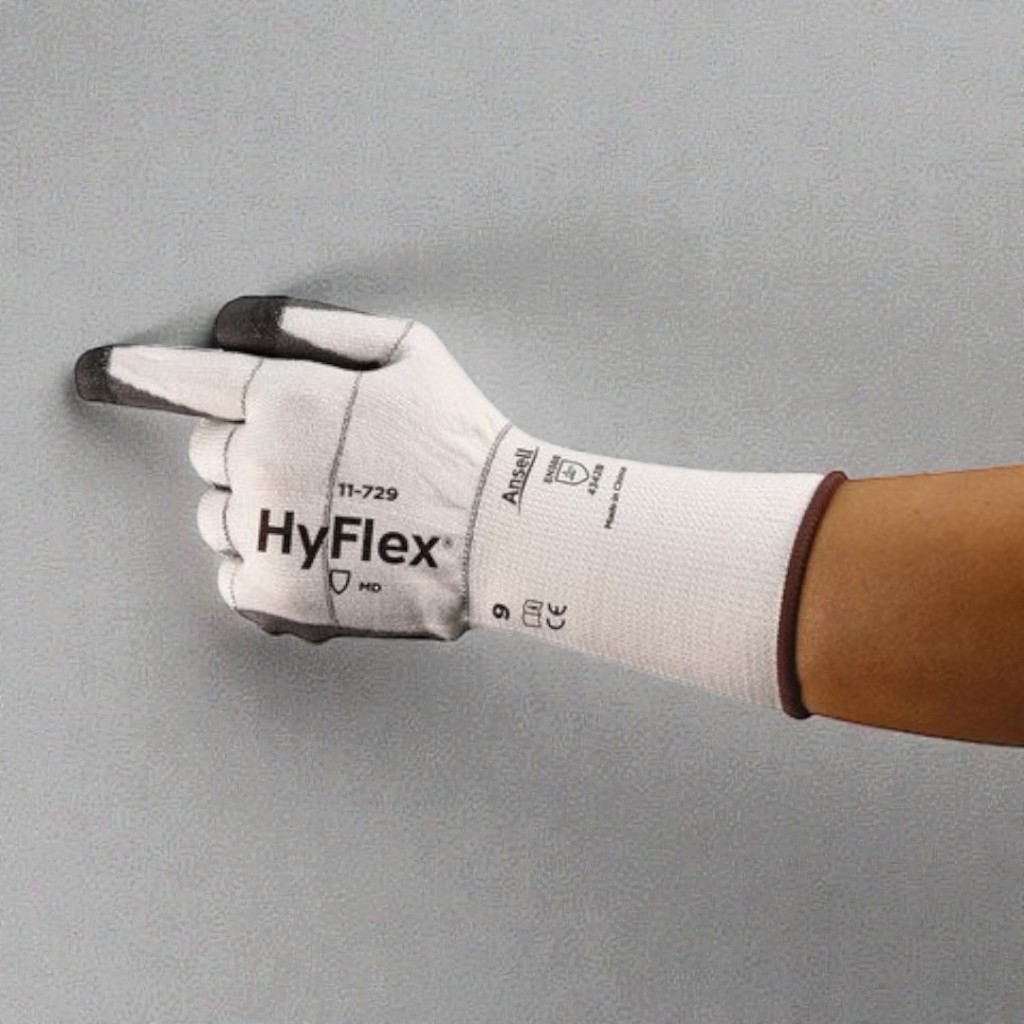 Găng tay an toàn Ansell HyFlex 11-729 Màn hình cảm ứng Chống trầy xước Thắt chặt tay Thông gió tuyệt