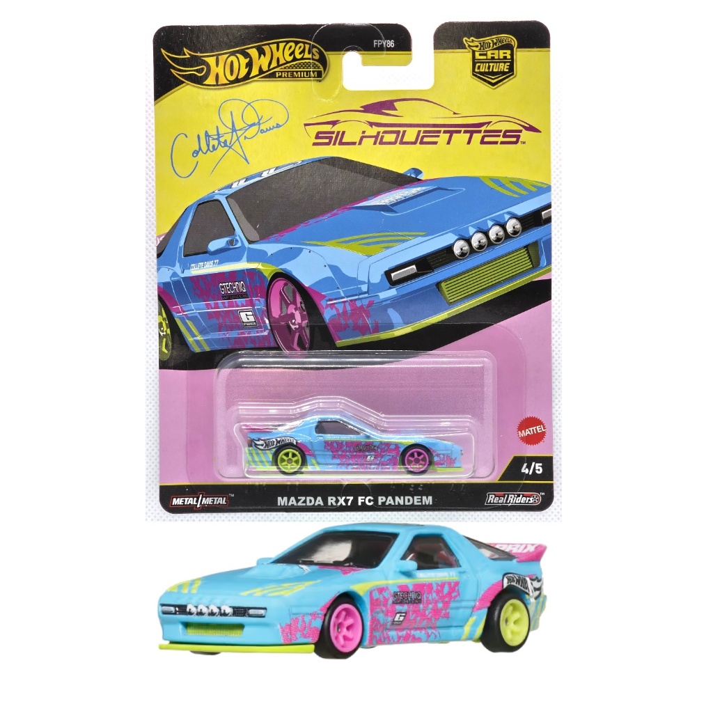 Hot Wheels Premium Cent Colete Davis Metal Car Model MAZDA RX7 FC PANDEM Silhouettes Series