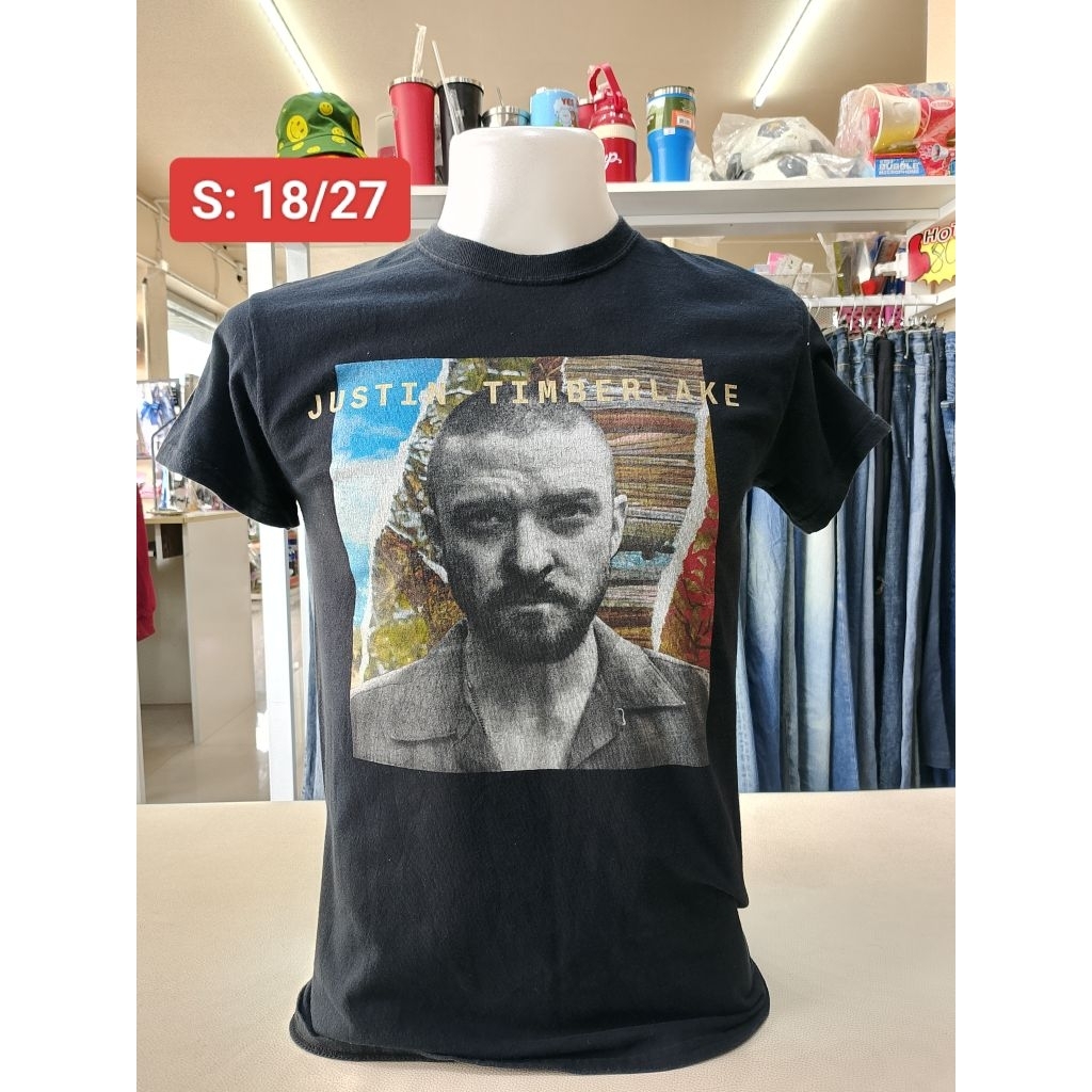 Áo Sơ Mi Vintage Justin Timberlake Tour 2018 Ca Sĩ (Size S)