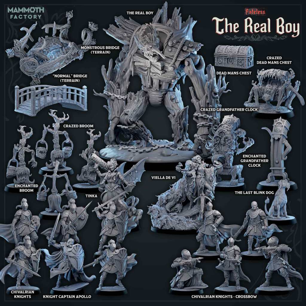 The Real Boy: Bộ sưu tập: Mô hình bảng trò chơi bằng nhựa thu nhỏ được sản xuất để đặt hàng DnD Tabl