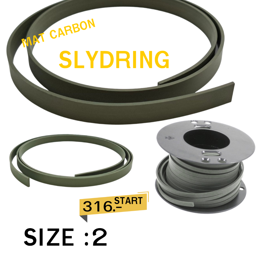 Băng hỗ trợ SLYDRING Chất liệu Carbon Độ dày 2 Kích thước 24.5X2 / 14.8X2 / 9.5X2 / 7.9X2 / 4X2 mm. 