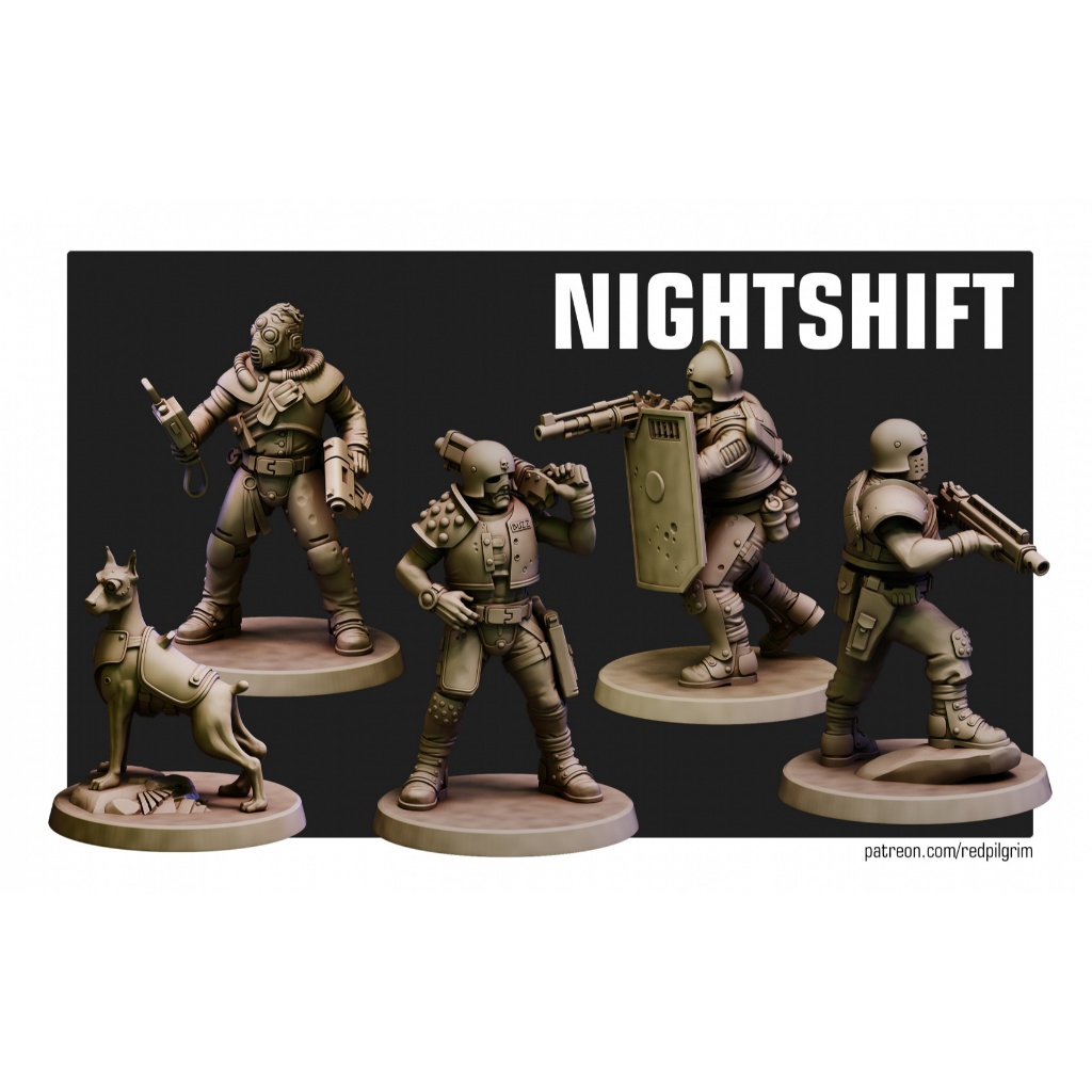 Night Shift: Bộ sưu tập: Mô hình bảng trò chơi bằng nhựa thu nhỏ được sản xuất để đặt hàng DnD Table