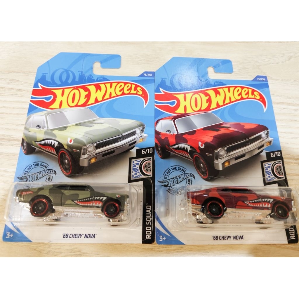 HOT WHEELS Bánh xe nóng 68 checy nova 1: 64