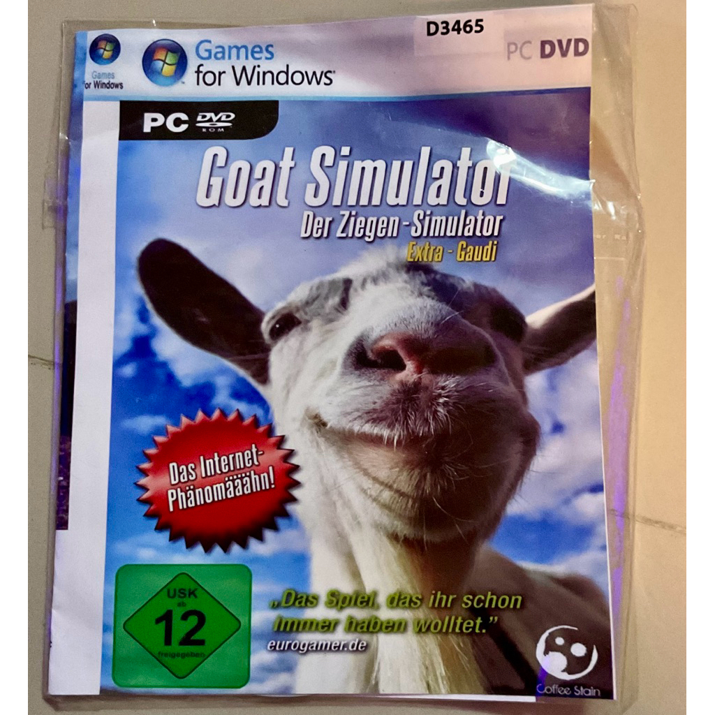 PC DVD Goat Simulator (Der Ziegen-Simulator) Đĩa trò chơi Khu vực Châu Âu chính hãng dành cho bộ sưu