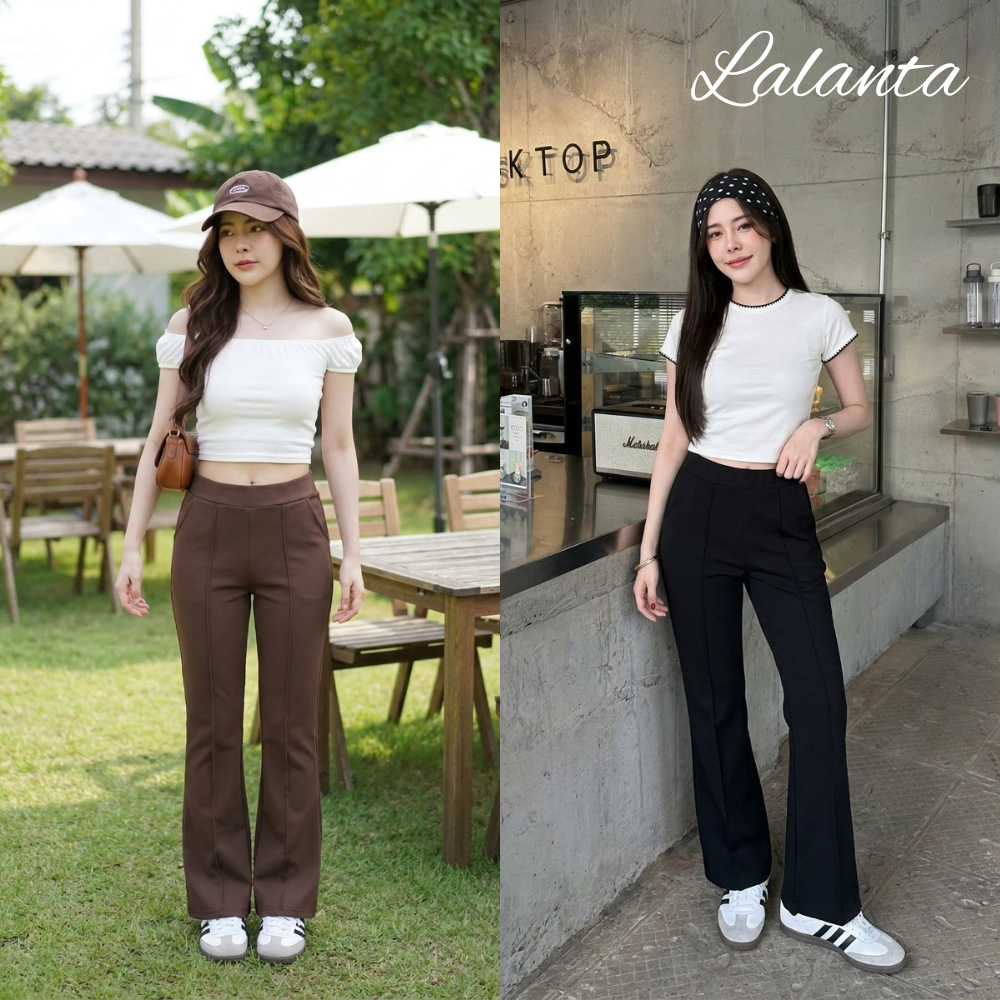 Quần loe hơi loe. Vải thun cao KK100