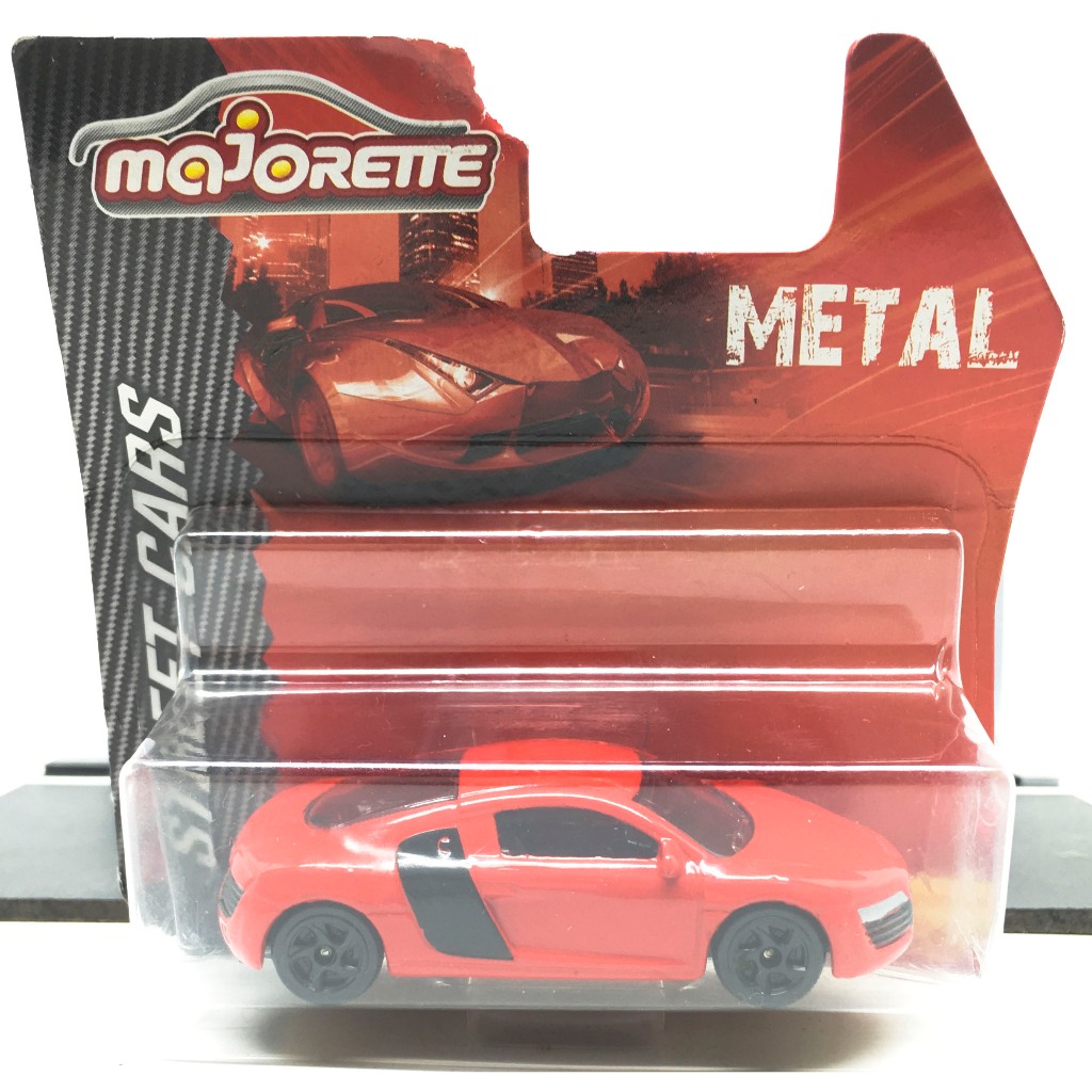 Majorette Audi R8 Kim Loại Xe Màu Đỏ 1 / 58 Chiều Dài 8 cm Gói Ngắn Không Đẹp. 001