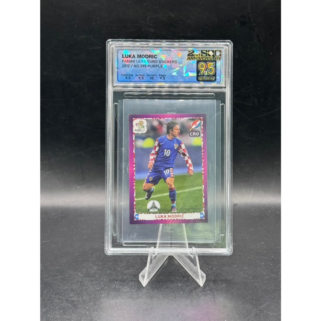 * * Luka Modrić - 2012 Panini UEFA Euro Sticker - 395 (Tím Song song) - SQC 9.5 Gem Mint * *