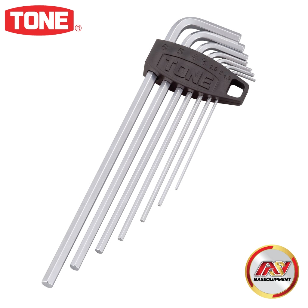 Bộ cờ lê lục giác TONE (Đầu cắt dài) 5 kích cỡ Thép hợp kim cực cứng | AL500