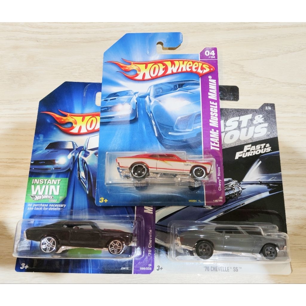 Hotwheels Hotwheel 70 Đặc trưng ss checy nova / Gói mô hình cũ 1: 64