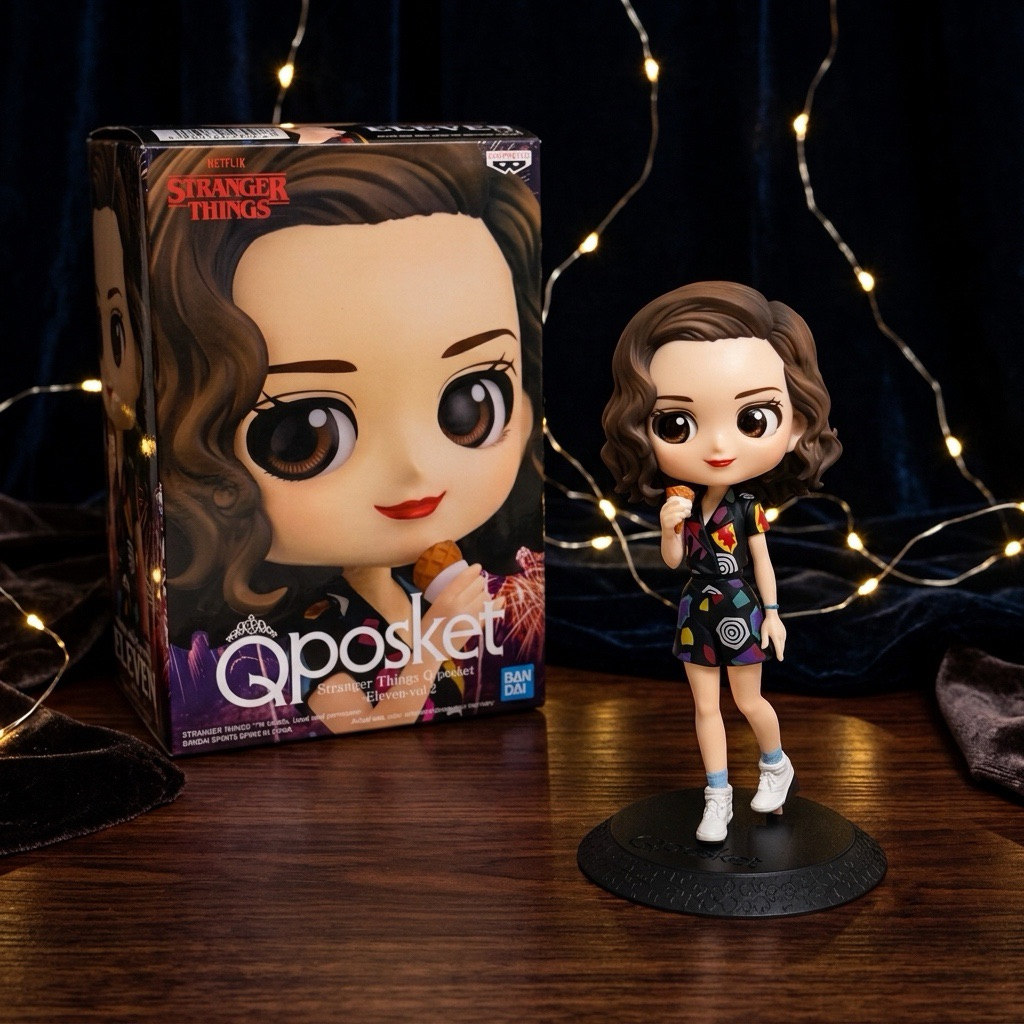 Bandai Qposket Stranger Things-Eleven 7 "Tượng Vol.2 Authentic Second Hand Tình trạng mới như A 1