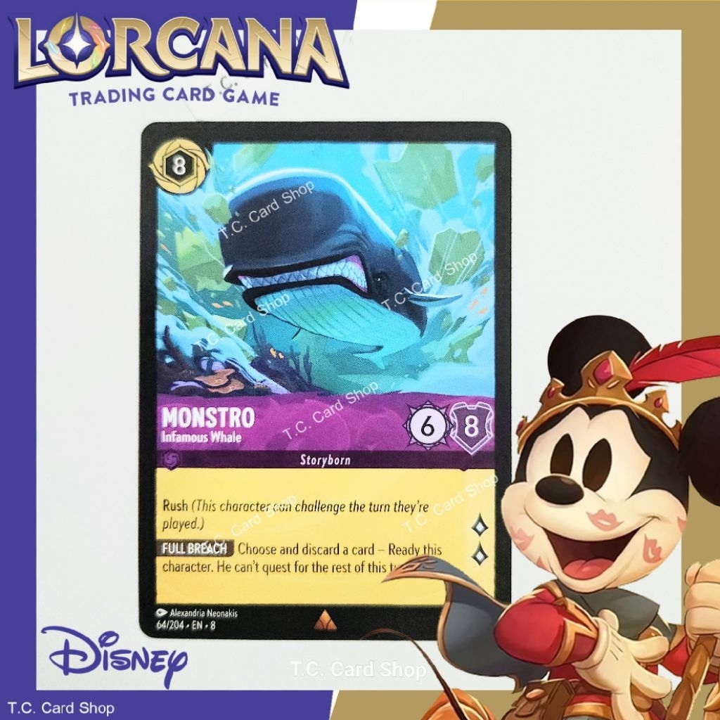 Cá voi nổi tiếng Monstro EN8 64 / 204 Rare (Reign of Jafar) - Disney Lorcana (Disney Lorcana)