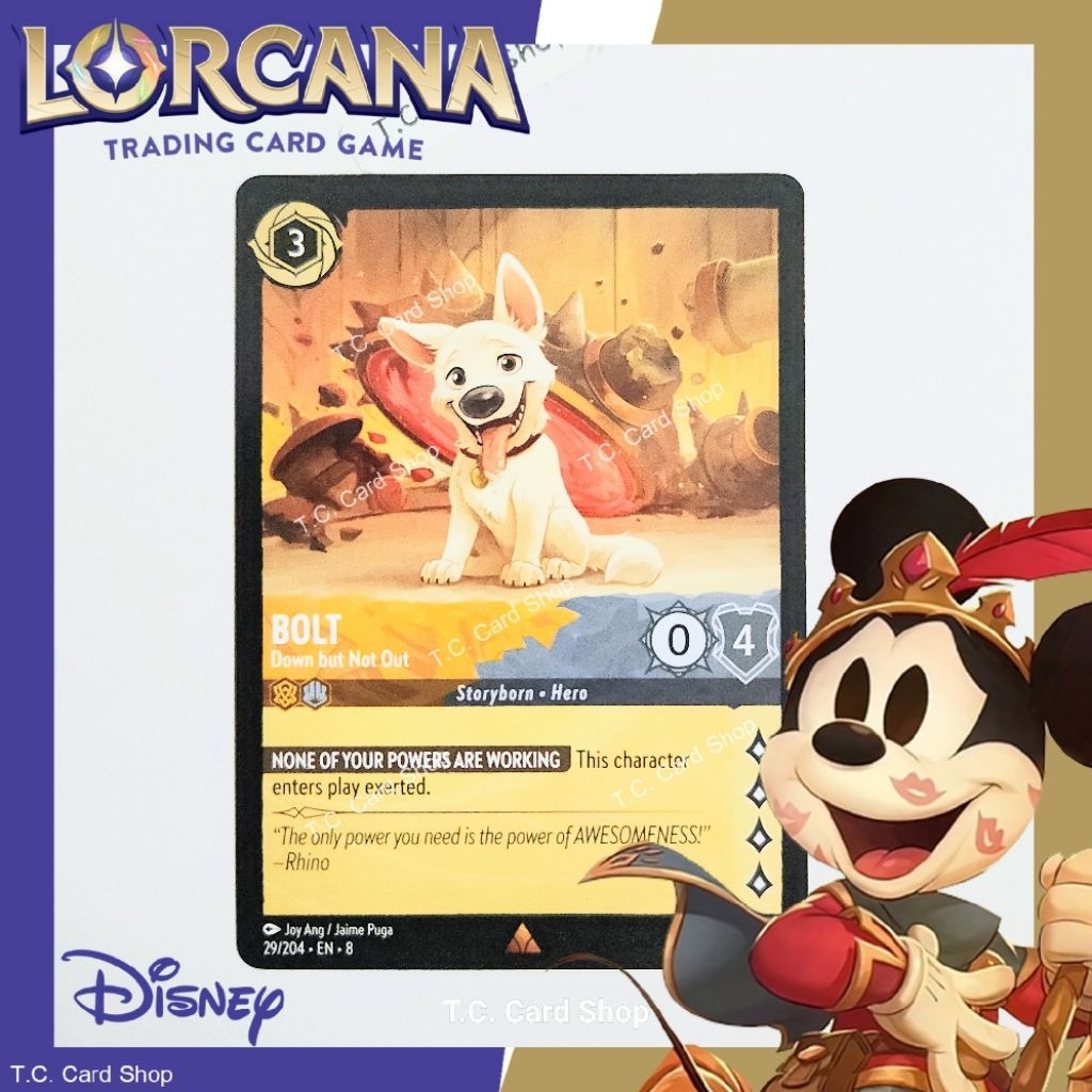 Bolt - Down but Not Out EN8 29 / 204 Rare (Reign of Jafar) - Disney Lorcana (❈ ์ ❈ ์ ❈ ่ 🔴)