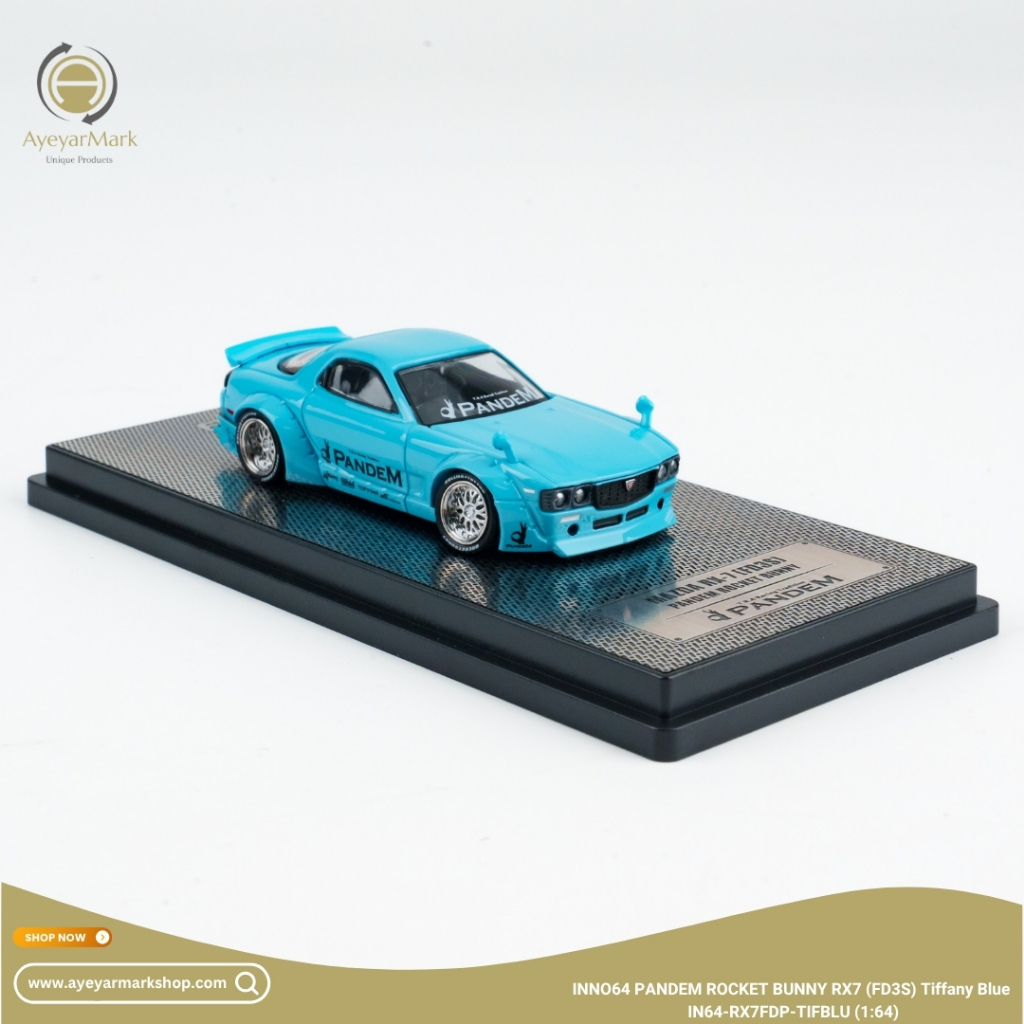 INNO64 PANDEM ROCKET BUNNY RX7 (FD3S) Tiffany Blue IN64-RX7FDP-TIFBLU (1: 64)