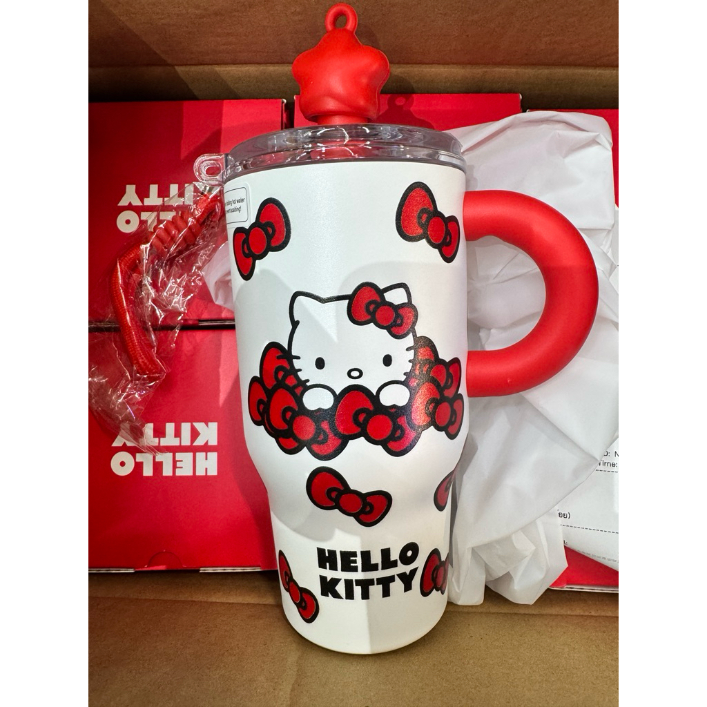 Kitty Red Bow Cold Storage Glass Lotus New Collection 550ml.