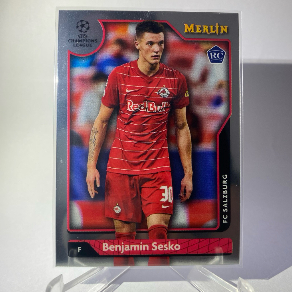 Thẻ bóng đá BENJAMIN SESKO RC SALZBURG TOPPS MERLIN 2022