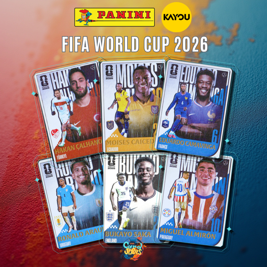 BỘ: Panini x Kayou Fifa World Cup 2026 - Saka, Caicedo, Almiron, Torres, Camvinga, Reijnders, Calhan