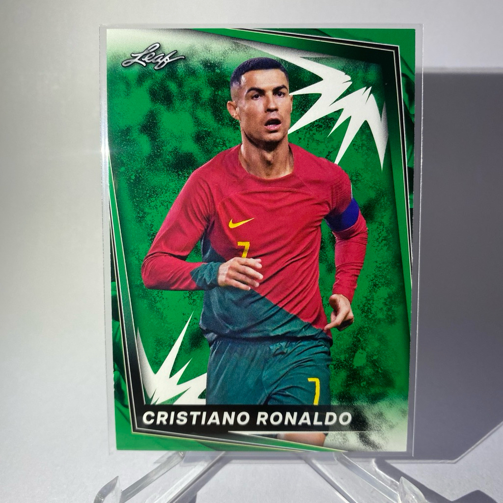 Bộ sưu tập thẻ bóng đá LEAF 2024 (màu xanh lá cây) Ronaldo Messi Pele Neymar Zlatan Zidane Haaland G