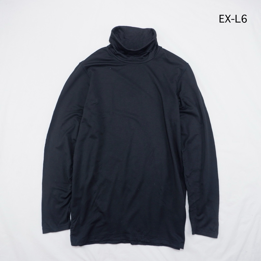 EX-L6 Áo Sơ Mi heattech Nam Cổ Cao Cổ Uniqlo Cực Ấm Màu Đen Size L Ngực 39-43 Chiều Dài 28 Inch