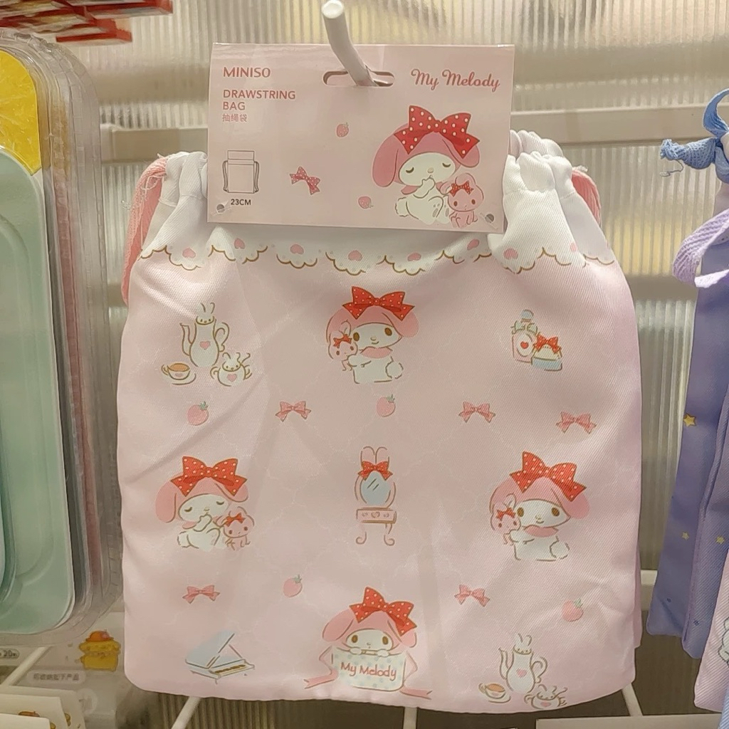 Túi dây rút Sanrio x Miniso Siêu dễ thương Cinnamoroll / Kuromi / My Melody