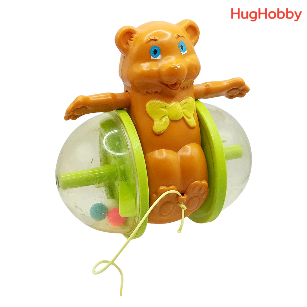 [2nd Hand] Old Work In 1978 Fisher-Price Bob-Along Bear Pull Rope Toy Sản phẩm 17cm từ Mỹ
