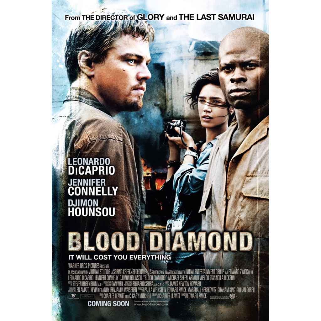 Huyết Kim Cương LEONARDO DiCAPRIO Phim Phương Tây Poster Size 11.5 X 16,5 Inch (A3)