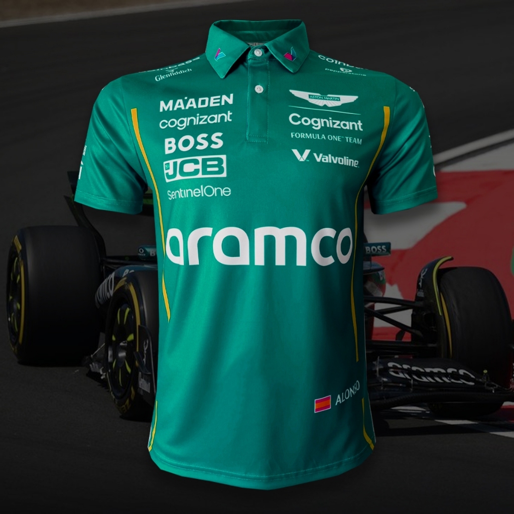 F1 Áo Sơ Mi Formula One Polo Aston Martin Năm 2025 FM0129 In Hình Trên Kích Thước S-5XL