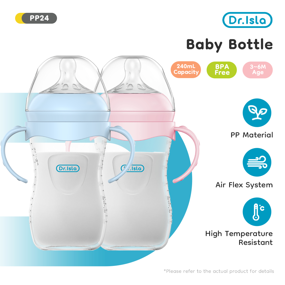 Dr.isla Bình Sữa Cổ Rộng 5 Ounce / 11 Ounce Kín Ngăn Ngừa Colic Thực Phẩm Sữa Chống Ngộ nghĩnh pp15 