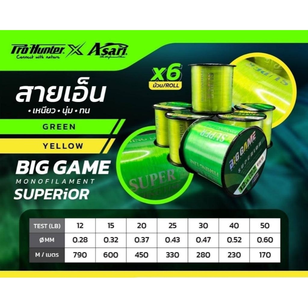 Dây câu BIGGAME ASARI chìm nhanh