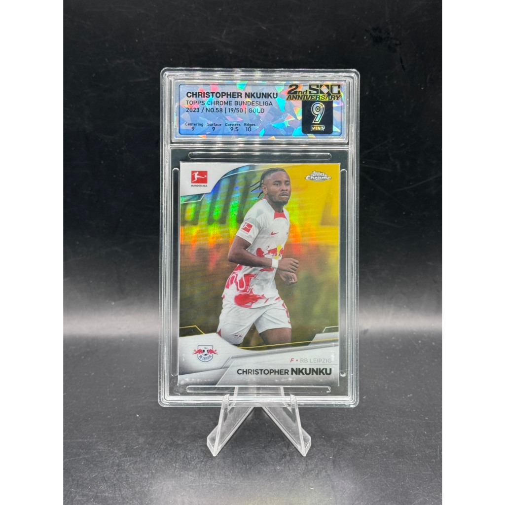 Christopher Nkunku - 2023 Topps Chrome Bundesliga - 58 - Khúc xạ vàng - Số sê-ri 19 / 50 - SQC 9 Min