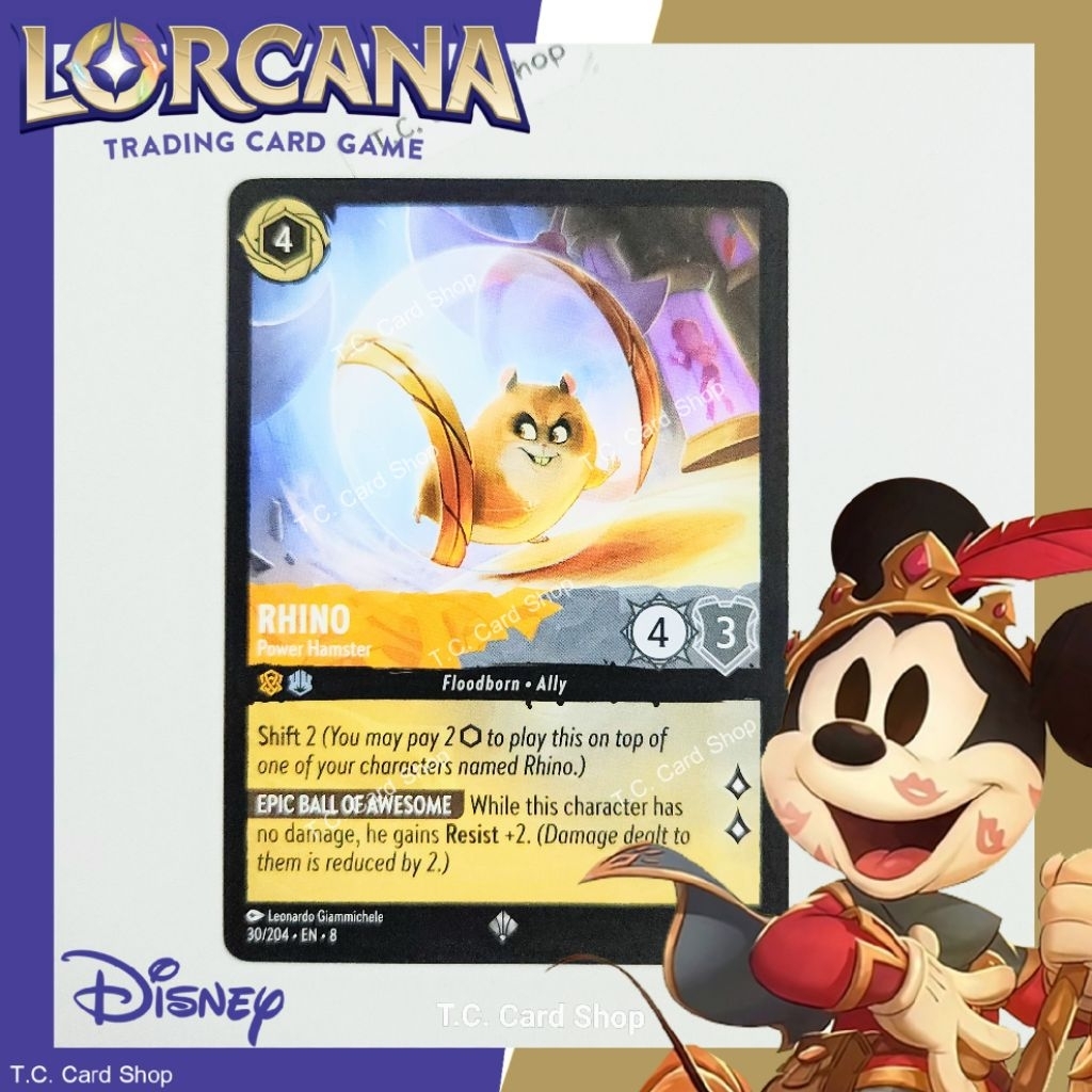 Rhino-Power Hamster EN8 30 / 204 Siêu Hiếm (Reign of Jafar) -Disney Lorcana (Disney Lorcana)
