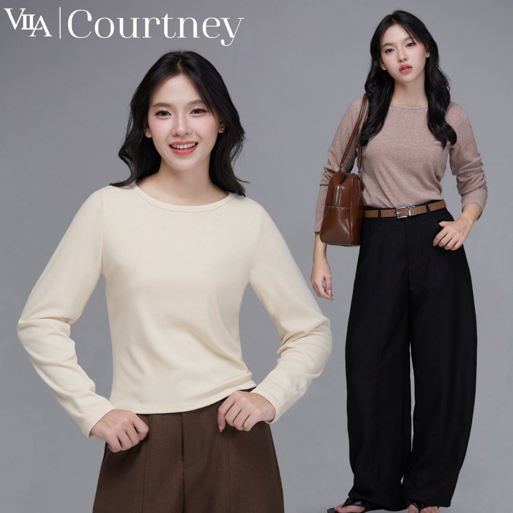 Áo sơ mi dài tay VILA I VL129 Courtney có cổ thuyền vải mềm