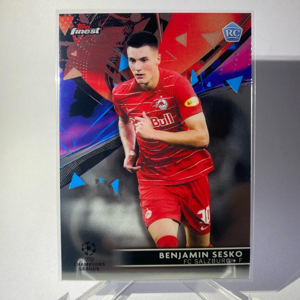 Thẻ bóng đá BENJAMIN SESKO RC SALZBURG TOPPS FINEST 2022