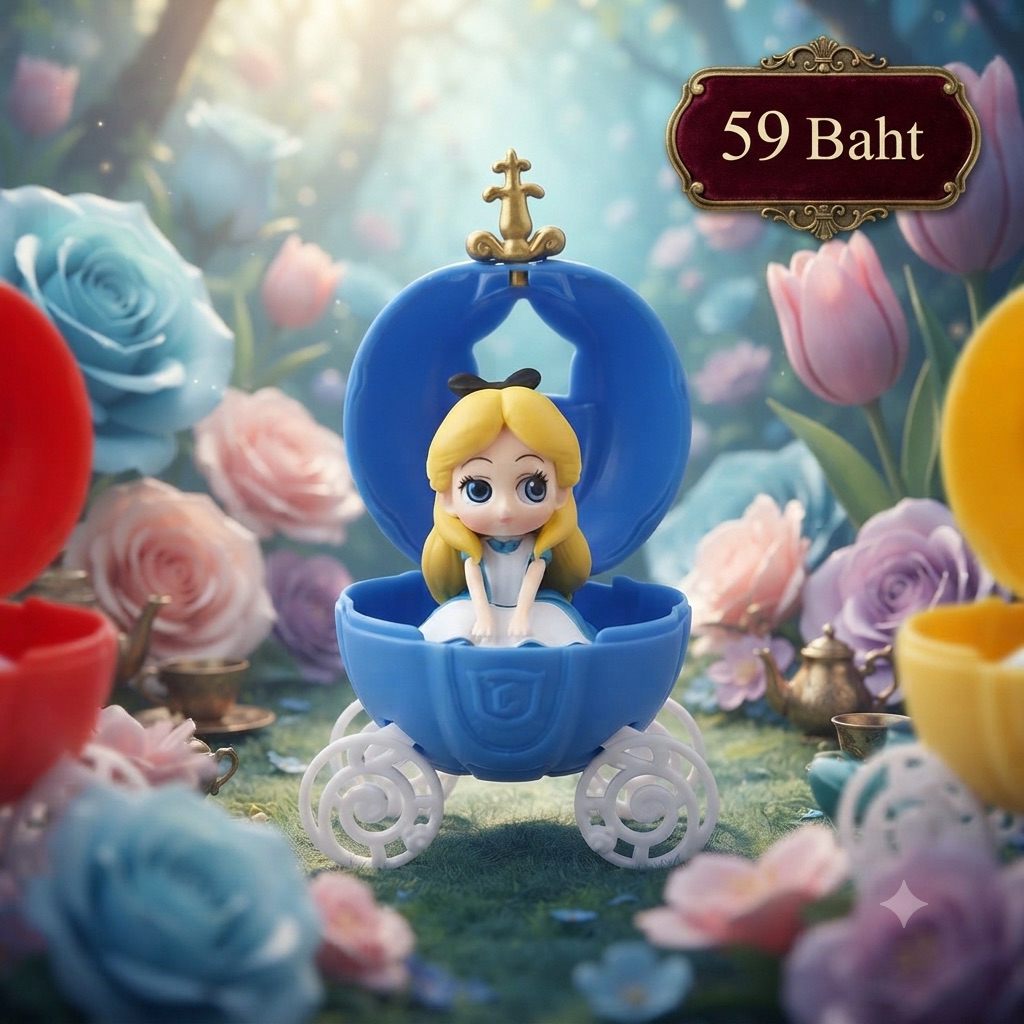 Bộ xe bí ngô công chúa Disney Gachapon Eggs Size 12,5 Cm. Có 6 loại để lựa chọn.