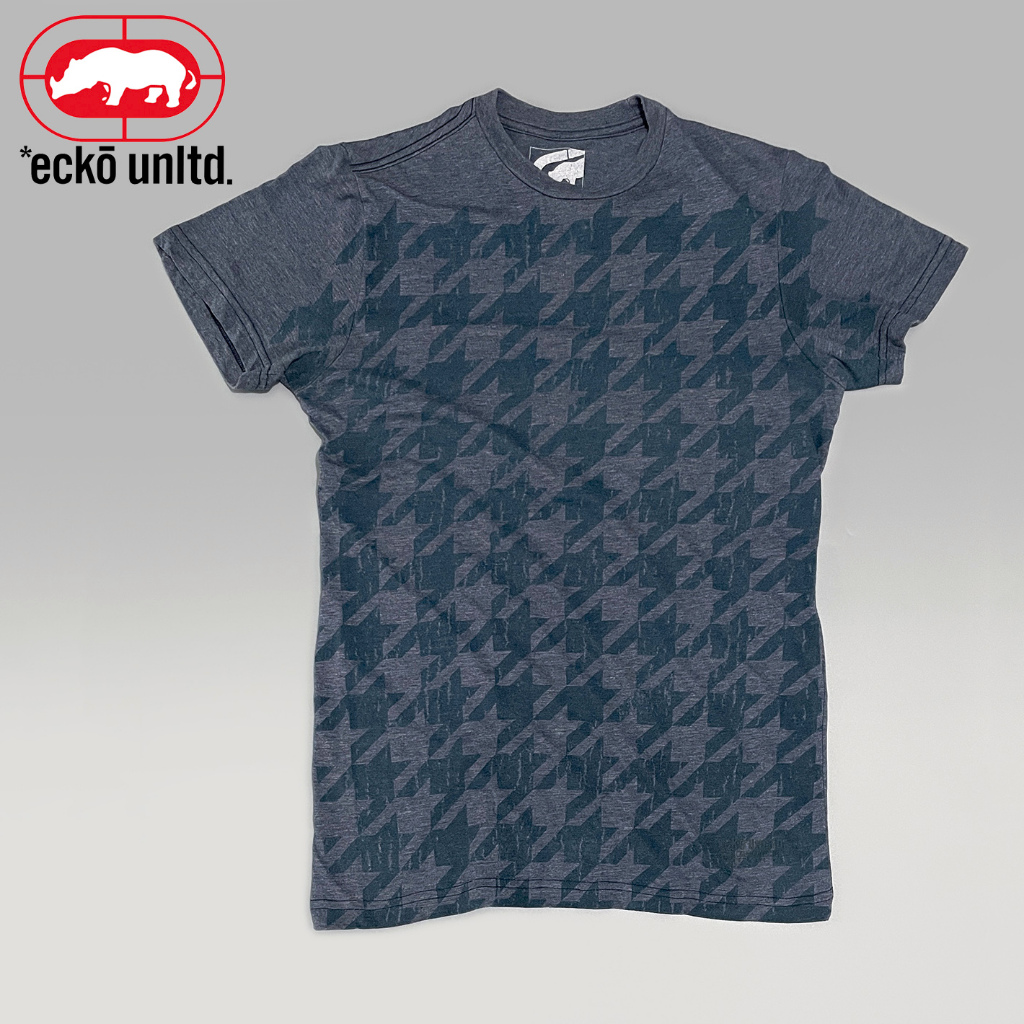Áo thun Houndstooth Ecko Unltd (M Ngực Size 39 ") (Tay 2)
