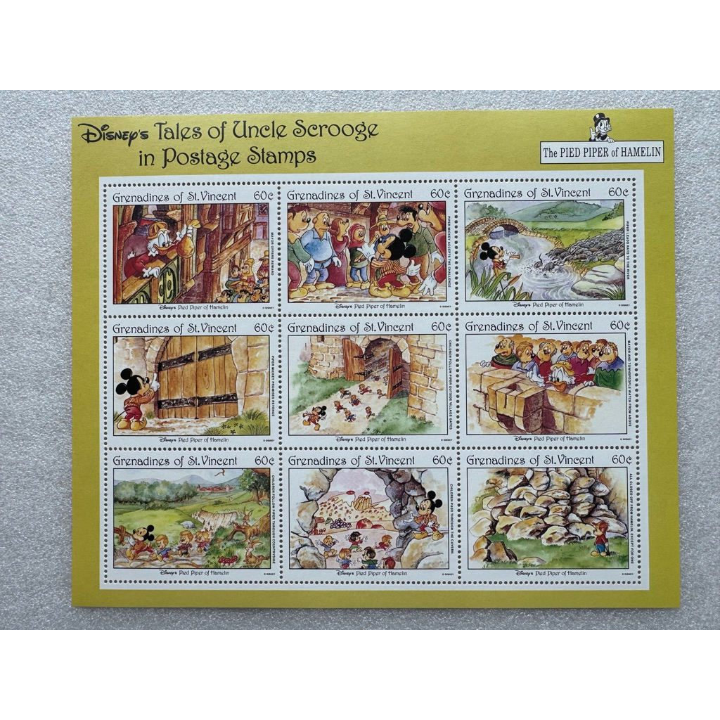 Bộ tem Disney The Pied Piper of Hamel 1992 Full Sheet 9