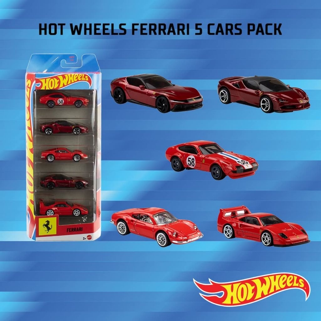 Hot Wheels x Ferarrri Pack5 250GTO SF90 Laferrari 458 F12 F40