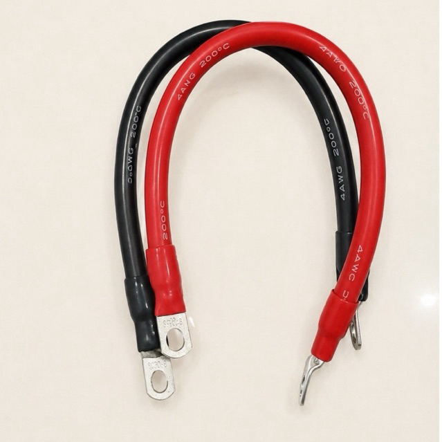 Chiều dài dây 4AWG 30 Cm. Có cáp pin đuôi cá Dây ô tô 4AWG DC có
