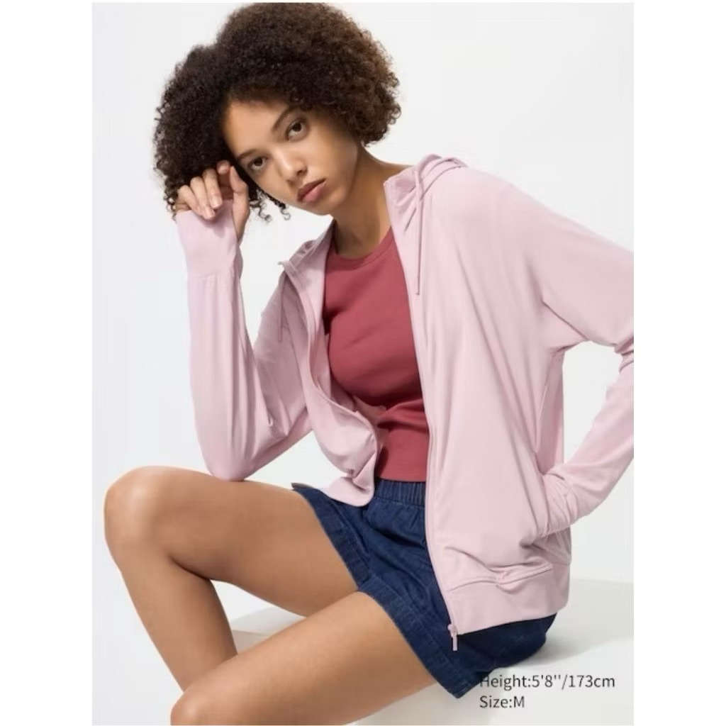 Áo khoác Áo khoác UNIQLO AIRism Chống tia cực tím Áo khoác chống nắng Size XL Nữ